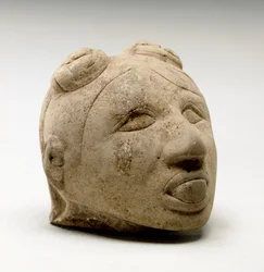 Cabeza masculina, Natchez, 1200-1500